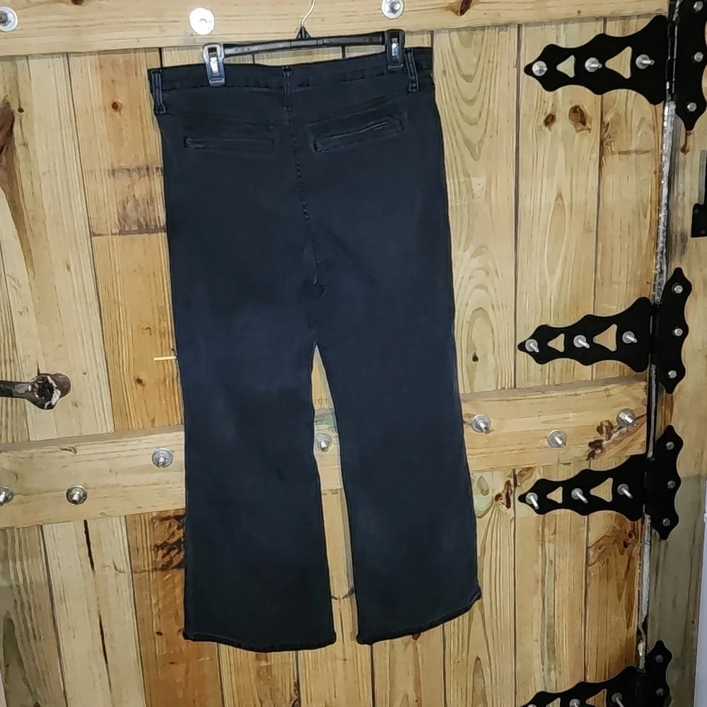 Woman's Time & Tru High Rise Bell Bottoms Black Jeans Pants Trousers Size 16 - Picture 6 of 8